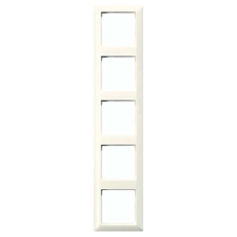 Jung Cadre 5x, AS 500, IP 44, duroplastique, blanc, montage vertical et horizontal AS 585