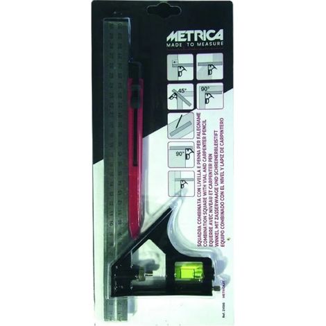 SQUADRA METRICA COMBINATA CON LIVELLA (1/2)