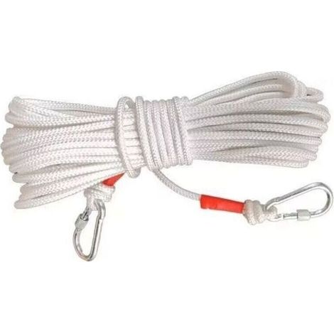 Ligne à linge portable et anti-vent pour voyage, 4,5 m, couleur blanche, idéale pour appartement ou balcon (1/4)
