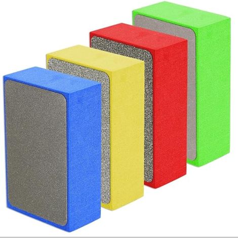 Tampons de Polissage à la Main en Diamant, Blocs de Ponçage en Béton, Cale a Poncer, Éponges pour Carrelage Porcelaine Pierre Céramique Granit Marbre Verre, 60 100 200 400 (1/5)