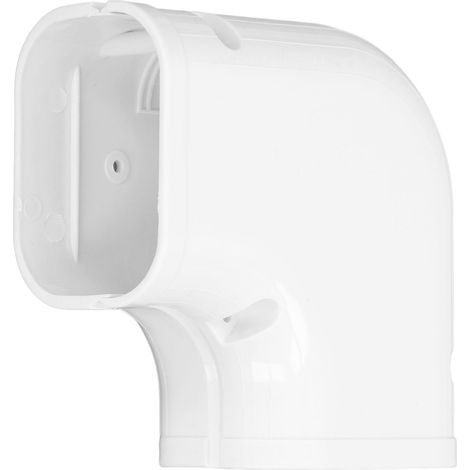 Kit de cache-tuyau pour tuyau de climatiseur, coude plat décoratif en PVC pour pompes à chaleur extérieures