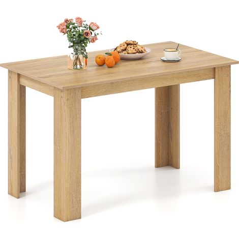 Tapis de Salle à Manger 120 x 70 x 75 cm pour 4 à 6 Personnes, Table Rectangulaire Charge 60 KG pour Cuisine, Salle à Manger, Naturel (1/5)