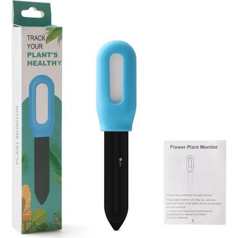 Capteur d'humidité du sol Bluetooth  moniteur d'arrosage pour plantes d'intérieur  se connecte à une application mobile pour suivre l'humidité et la température ambiante  inclut des alertes par LED. (1/5)