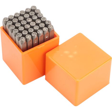 36 Pièces Tampons en Métal Lettres et Chiffres 1.2 Pouces, Acier Haut Carbone Haute Dureté pour Gravure sur Cuir, Bois et DIY (1/5)