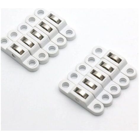 FENOPLASTICA10pcs/set Fenêtre Roulette Coulissante Poulie De Porte En Plastique Porte Et Fenêtre Rouleau Roulette De Porte Coulissante (couleur: blanc) (1/5)