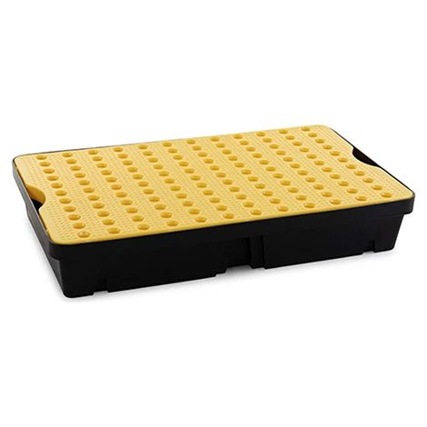 Matisère – Plateforme de rétention 60 litres – Charge max 200 kg – Dimensions 1000 x 600 x 175 mm – Caillebotis amovible antidérapant – ST160YEBK
