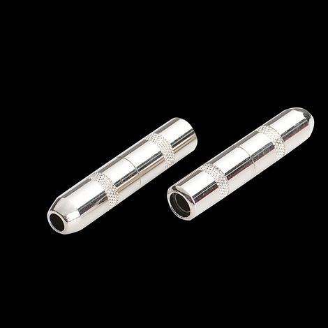 6.35 mm stereo audio jack for soldering, silver-plated, with copper core. (1/5)
