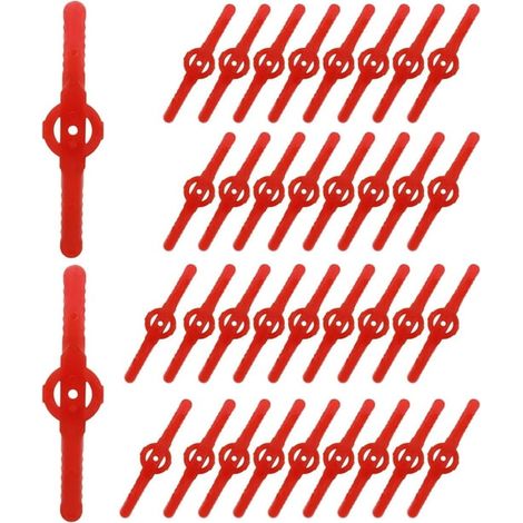 Tête de coupe pour débroussailleuse sans fil, 36 lames en plastique de rechange, couteaux de coupe rouge-2020, accessoires de remplacement pour rognage d'herbe et coupe-bordures. (1/5)
