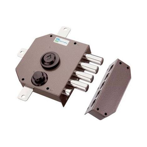 Serrure à pompe gauche quintuple avec verrouillage à 5 pênes – entrée 60 mm – Mottura