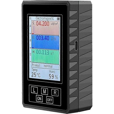 Détecteur de rayonnement électronique Br-9A Xr2 Pro, mesureur de CEM, testeur environnemental noir (1/5)