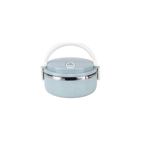 Contenitore termico per il pranzo, rivestimento interno in acciaio inox PP per uso alimentare, 0,7 L, con foro di ventilazione, bento box portatile isolato (monostrato, blu nordico) - Crezuo