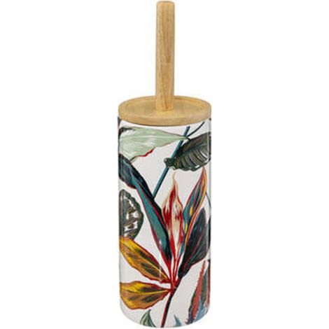 Five Simply Smart – Brosse WC imprimée 'Palawan' 38cm en grès – Motif floral multicolore – Design décoratif pour salle de bain moderne (1/3)