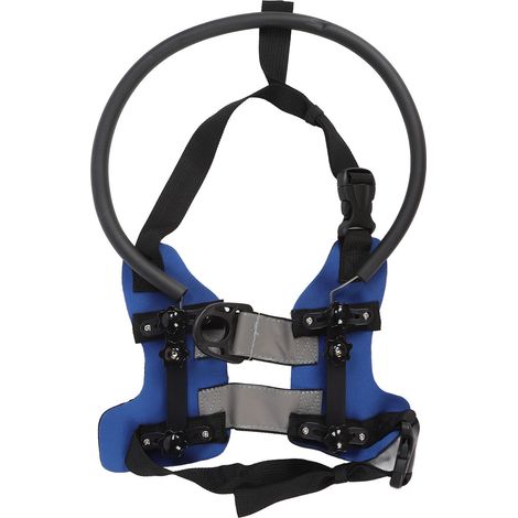 Harnais à anneaux pour chien aveugle, anti-collision, protections de pare-chocs réglables, dispositif de guidage, fixation facile, animaux de compagnie, bleu M, chiens de 11 à 18 kg (1/5)