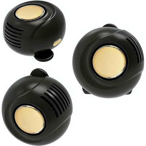 Ventilateur portable silencieux sans pales à pince rechargeable, 3 vitesses, fixation taille/cou mains libres rafraîchissant (1/5)