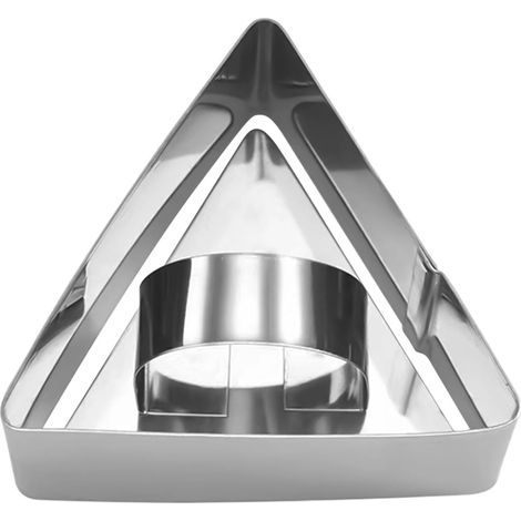 Anneaux À Gâteau Pour Cuisson Coupe-pâte triangulaire en acier inoxydable Moules À Gâteau Mousse Pour Chocolat Cuisine Maison Biscuits Crêpes Muffins Cuisson Cheesecake Alimentation (1/5)