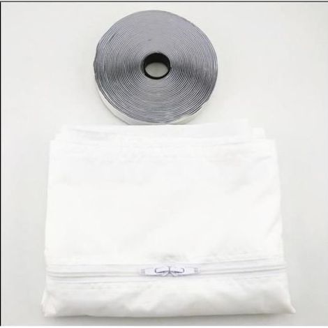 Joint de Fenêtre Kit De Calfeutrage Pour Climatiseurs Mobiles et Sèche-linge Voile de Vitre Blanc - 4M (1/3)