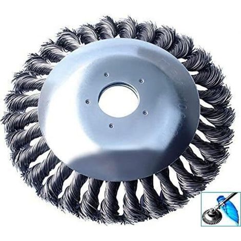 Brosse Désherbage 150mm Tête Rotative Pour Nettoyage Joints Pavés Terrasse Allée Élimination Mousse Rouille Saleté (1/4)