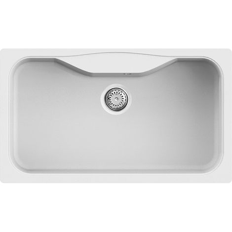 Lavello Elleci Incasso 1 vasca 86x50 Fox 360 Granitek Bianco LGF36068