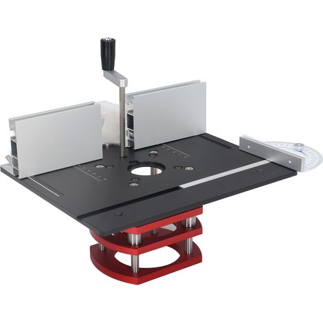 Kit de surélévation routeur avec plaque supérieure base élévatrice bois gravure rainurage fraisage chanfreinage 240x200mm alu inox (1/5)