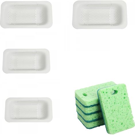 Filtro a cestello espandibile in 4 pezzi per lavello da cucina, progettato per l'uso con filtri telescopici per lavello da cucina (beige) (1/5)