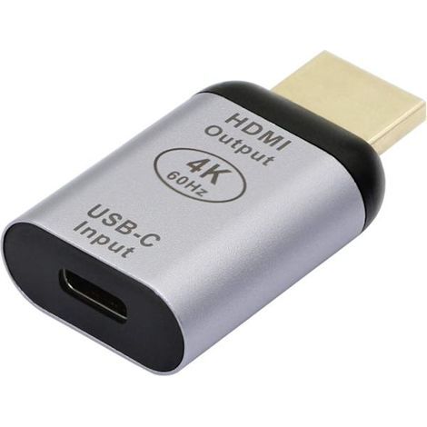 Adaptateur USB-C vers HDMI, convertisseur USB Type-C femelle vers HDMI mâle 4K à 60 Hz, pour la maison et le bureau, appareils Apple non pris en charge. (1/5)