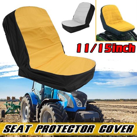 Housse de siège robuste en coton et polyester jaune pour chariot élévateur, tracteur, tondeuse à gazon, coussin de siège (1/5)