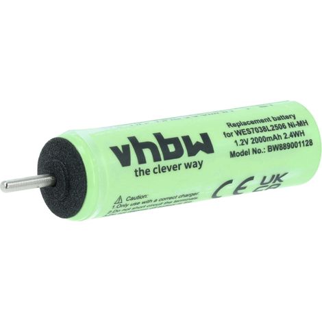 vhbw Batterie compatible avec Panasonic ES-7035, ES-7036, ES-7037, ES-7038, ES7036, ES7038, ES-703 rasoir tondeuse électrique (2000mAh, 1,2V, NiMH)