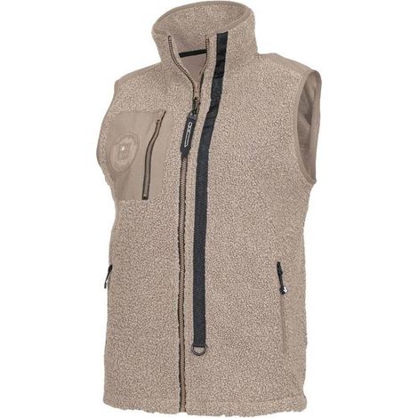 Polaire Sans Manches de Travail Femme Maya - Taille XXL - Crème - Confort et Liberté de Mouvement - D-Work