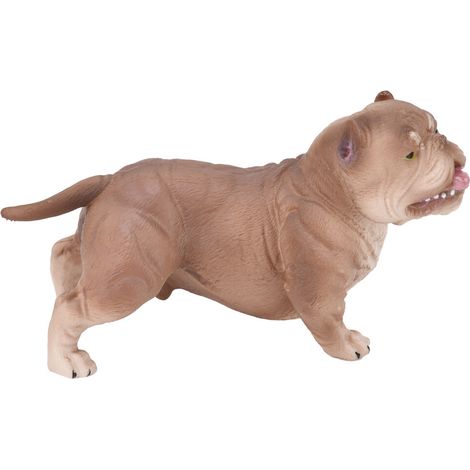 Juguete realista de bulldog, 12,8 x 6,7 cm, modelo de perro de entrenamiento.
