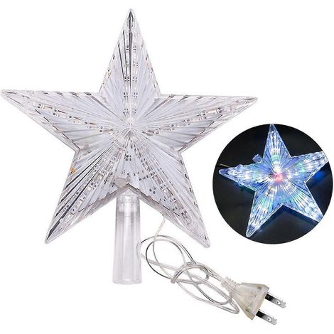 Étoile de Noël lumineuse à cinq branches avec LED, étanche IP65, économe en énergie, décoration de Noël QingHai Multicolore (1/5)