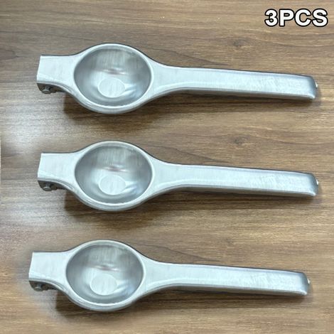 Presse-citrons manuel en acier inoxydable (lot de 3) - Presse-citrons et jus d'agrumes à pression manuelle - Facile à nettoyer - Accessoires de cuisine (1/5)