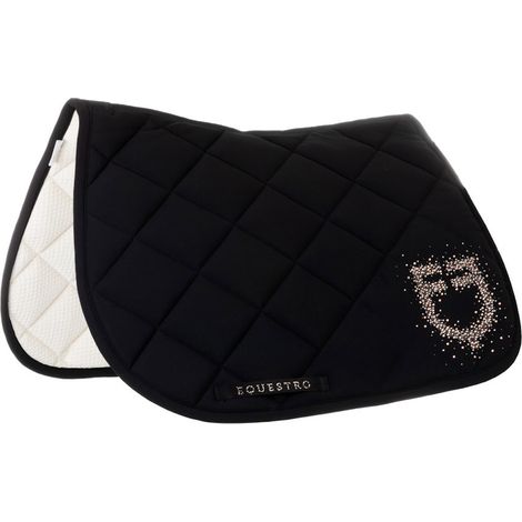 pony, Nero: Sottosella da salto in tessuto tecnico con logo in strass Stone edition (1/5)