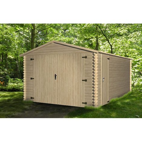 Garage en bois, ep 28mm, surface utile 14.32m², INT012