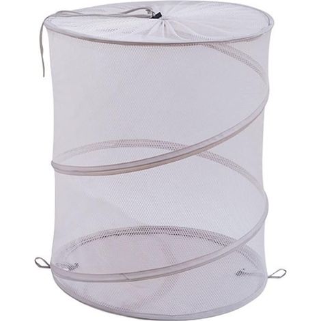 Panier à linge pliable en maille, panier à linge pliable, sac de rangement pour vêtements, panier à cordon portable, sac de rangement pour garde-robe, panier de maison, boîte 45 x 45 cm (1/4)
