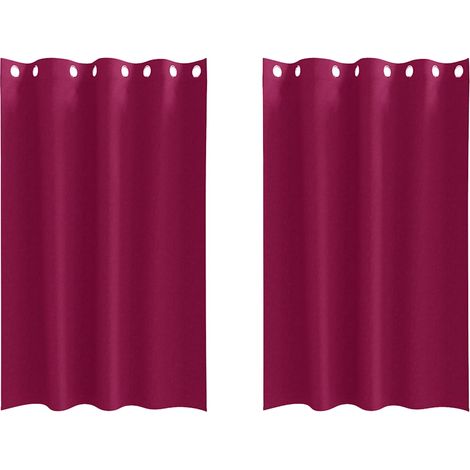 Maison Exclusive - Verdunkelungs-Vorhänge mit Ringen 2 pcs Weinro