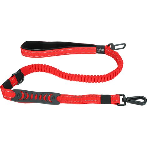 Sicherheitsgurt für Haustiere, Hundeleine zum Spazierengehen, reflektierender, verlusthemmender Nylon-Trainingsgurt (rot) (1/5)