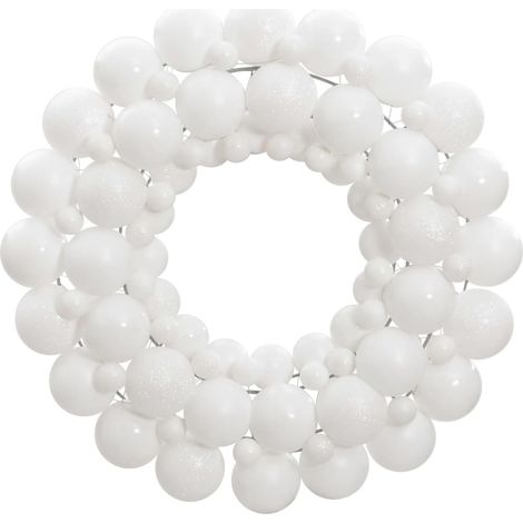 Weihnachtskranz Weiß 45 cm Polystyrol