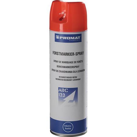 Spray de peinture pour forestiers rouge néon 500 ml bombe aérosol PROMAT CHEMICALS (Par 6)