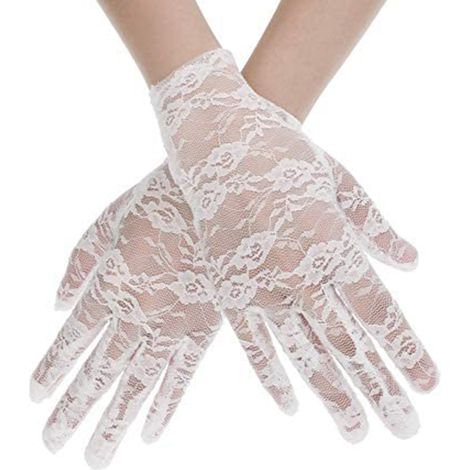 Gants de conduite et de cyclisme pour femmes, courts, respirants, sexy, en dentelle, protection solaire (1/5)