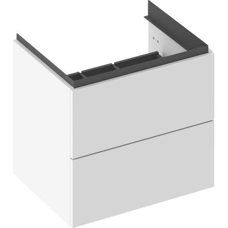 Ravak Comfort II - Waschtischunterschrank 60x50x46 cm, 2 Schubladen, weiß glänzend X000001818