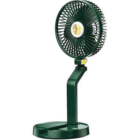 Ventilateurs de bureau rechargeables sur batterie, 3 vitesses et 3 niveaux de luminosité, ventilateurs muraux pliables à charge rapide. (1/5)
