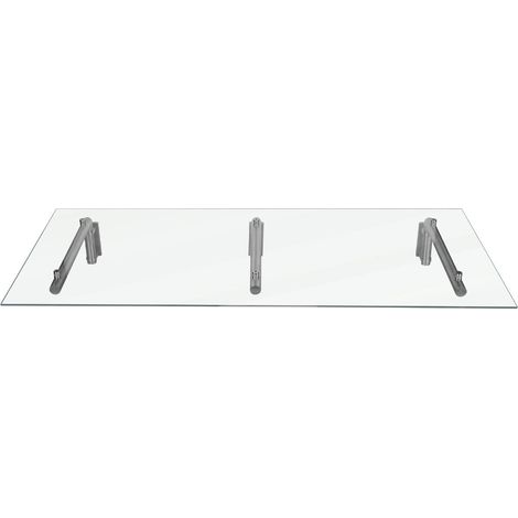 Pensilina, Tettoia Modulabile In Vetro, Porta Finestre Da Esterno, Impermeabile Resistente alla Corrosione in Acciaio Inossidabile per Porte Esterne - 180x80 cm (1/5)