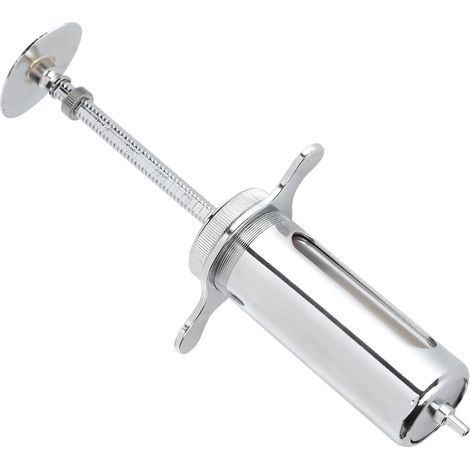 Seringue vétérinaire en métal, 50 ml, sûre et précise, pour porcs, poulets, moutons et vaches. (1/5)