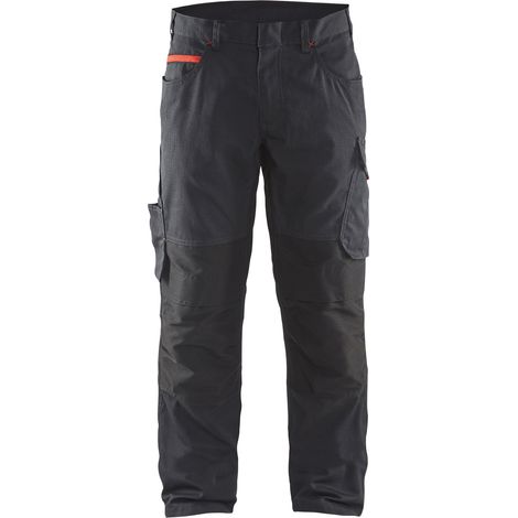 Blakläder Service Bundhose Service Plus, schwarz / rot, Konfektionsgröße 110 Grammatur 250