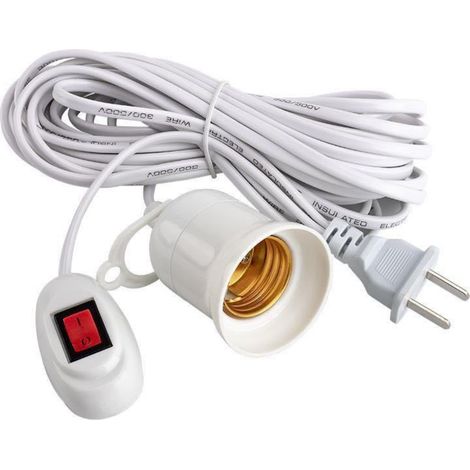 1 Douille E27,câble extension,design suspendu,lampe LED,intérieur extérieur garage (1/5)