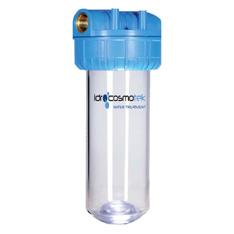 Purificateur d'eau raccord laiton F pression de service 8 bar en 3 pie'ces raccord 1 bidon pour cartouche hauteur 10