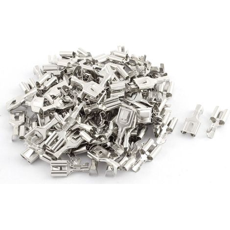 Lautsprecher 7,8 mm Weibliche Spaten Terminal Wire Connector Argent Ton 100 Pièces (a6dbe5595254d892