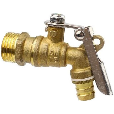 Buse d'eau antivol buse d'eau avec serrure buse d'eau à trois sections filetage en laiton robinet d'eau antivol à ouverture rapide 4 points dn15 (1/3)