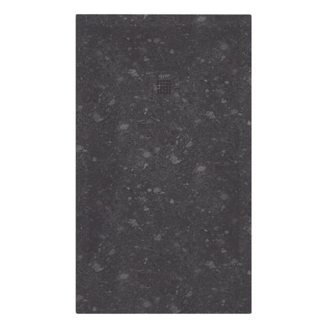 ONDEE ZEN - Receveur de douche NOLA 3 - 90x160x3 - Résine - Terazzo noir - Bonde - Découpable (1/3)