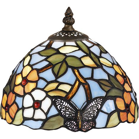 Paralume Tiffany Vetro Decorato Multicolor D. 20Cm (1/2)